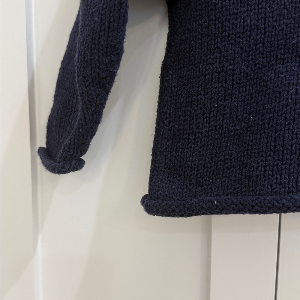 Claver Quality Sweaters Nantucket Navy Whale Roll Neck Sweater 12M - Picture 3 of 5